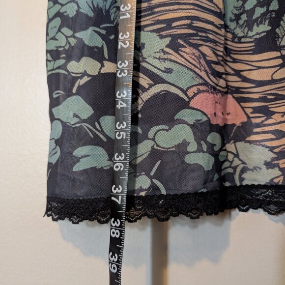 Dressed In Lala Believe In Magic Mesh Mini Dress Size XL Lettuce Edge Hem Sleeve - Picture 9 of 11